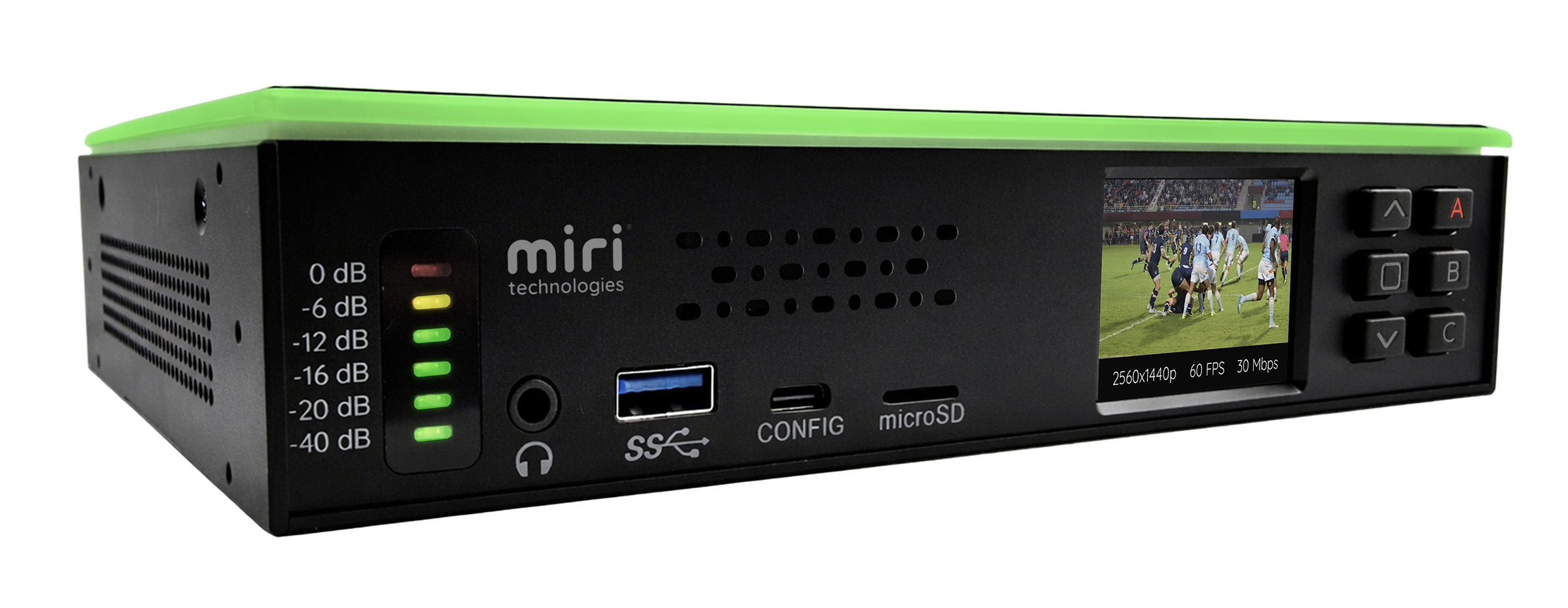 Miri V410 live 4K encoder/decoder left angle — Broadcast Beat